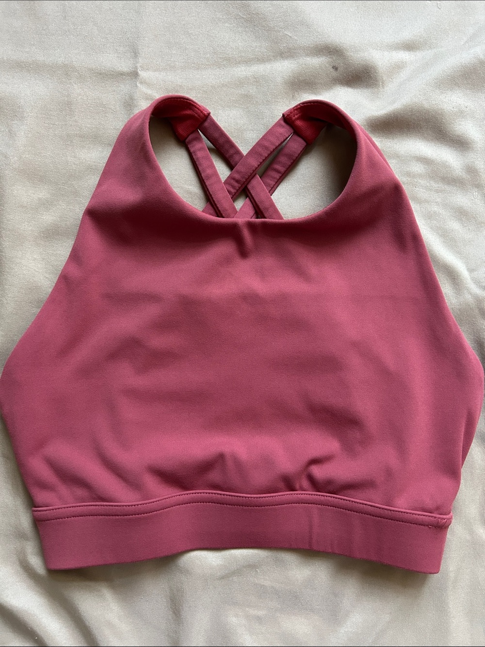 P'tula High-Neck Crossback Sports Bralette - Dusty Rose